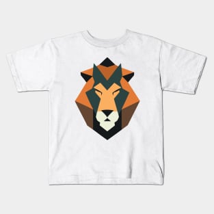 Geometric design of a lion face Kids T-Shirt